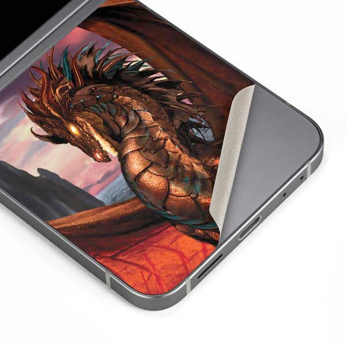 Coppervein Dragon by Ruth Thompson Galaxy Z Flip6 Skin