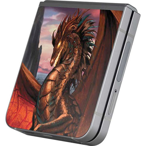 Coppervein Dragon by Ruth Thompson Galaxy Z Flip6 Skin