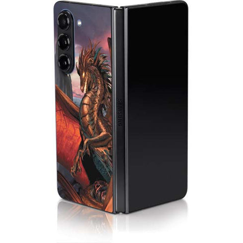 Coppervein Dragon by Ruth Thompson Galaxy Z Fold5 5G Skin