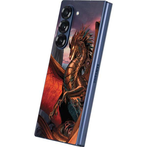 Coppervein Dragon by Ruth Thompson Galaxy Z Fold6 Skin