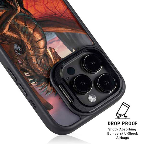 Coppervein Dragon by Ruth Thompson iPhone 14 Pro Kickstand Case