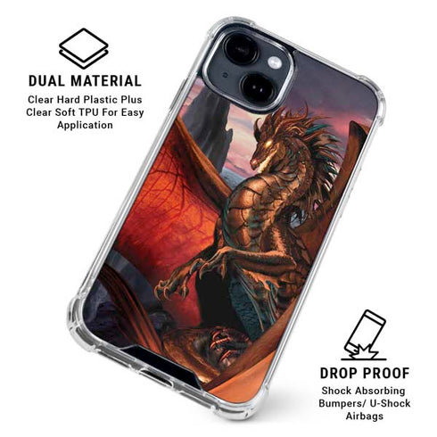 Coppervein Dragon by Ruth Thompson iPhone 15 Clear Case