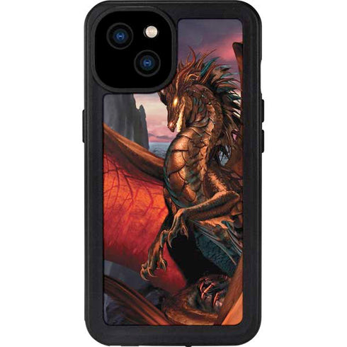Coppervein Dragon by Ruth Thompson iPhone 15 Plus Waterproof Case