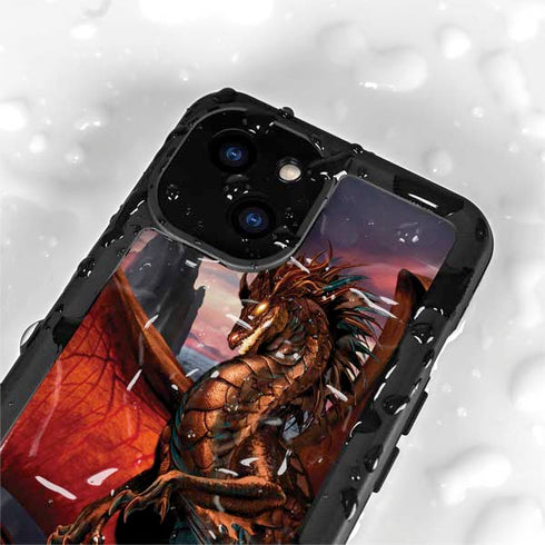 Coppervein Dragon by Ruth Thompson iPhone 15 Plus Waterproof Case