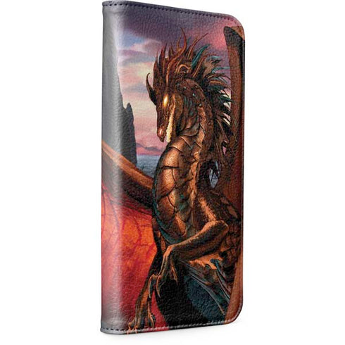 Coppervein Dragon by Ruth Thompson iPhone 15 Pro Folio Case
