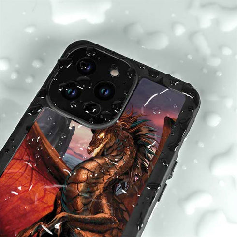 Coppervein Dragon by Ruth Thompson iPhone 15 Pro Waterproof Case