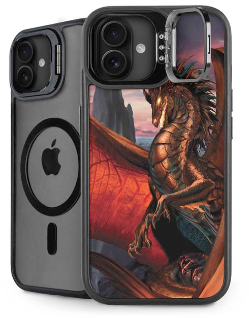 Coppervein Dragon by Ruth Thompson iPhone 16 Kickstand Case