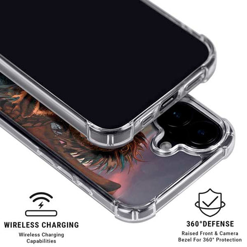 Coppervein Dragon by Ruth Thompson iPhone 16 Plus Clear Case