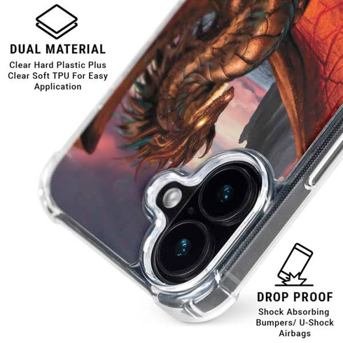 Coppervein Dragon by Ruth Thompson iPhone 16 Plus Clear Case