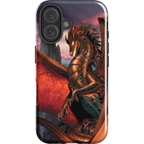 Coppervein Dragon by Ruth Thompson iPhone 16 Plus Impact Case