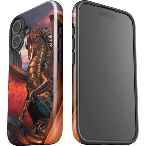 Coppervein Dragon by Ruth Thompson iPhone 16 Plus Impact Case
