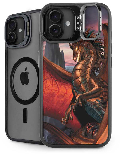 Coppervein Dragon by Ruth Thompson iPhone 16 Plus Kickstand Case