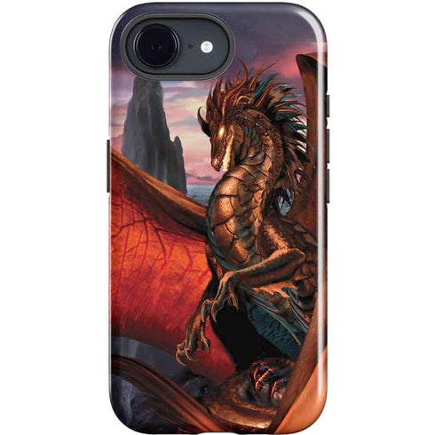 Coppervein Dragon by Ruth Thompson iPhone 16e Impact Case