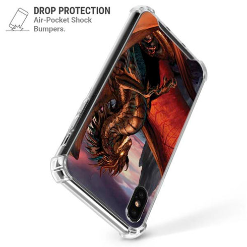 Coppervein Dragon by Ruth Thompson iPhone X/XS Clear Case