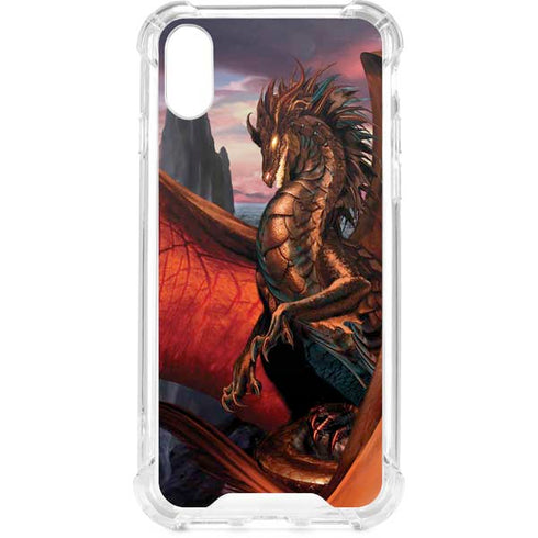 Coppervein Dragon by Ruth Thompson iPhone XS Clear Case