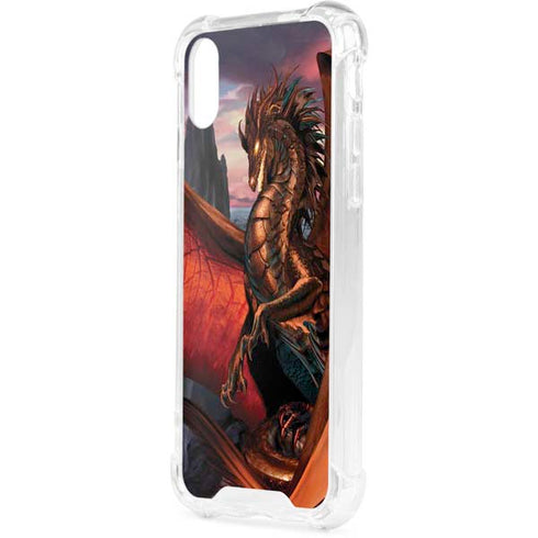 Coppervein Dragon by Ruth Thompson iPhone XS Clear Case
