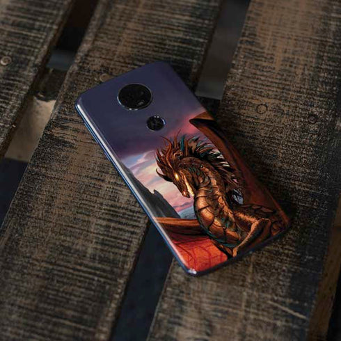 Coppervein Dragon by Ruth Thompson Moto E5 Plus Skin