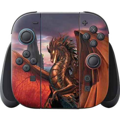 Coppervein Dragon by Ruth Thompson Nintendo Switch 2 (2025) Joy-Con Controller Skin