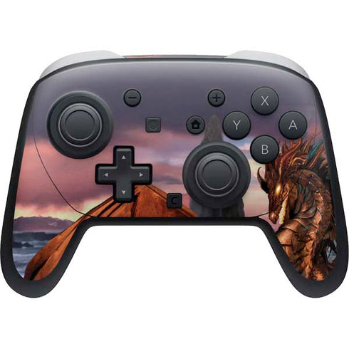 Coppervein Dragon by Ruth Thompson Nintendo Switch 2 (2025) Pro Controller Skin