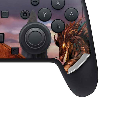 Coppervein Dragon by Ruth Thompson Nintendo Switch 2 (2025) Pro Controller Skin