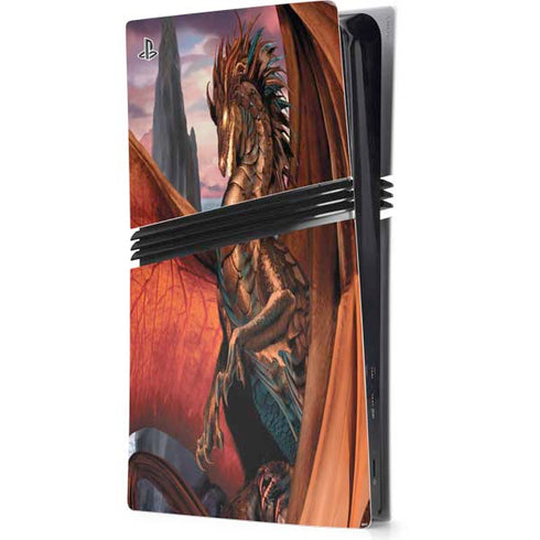 Coppervein Dragon by Ruth Thompson PS5 Pro Console Skin