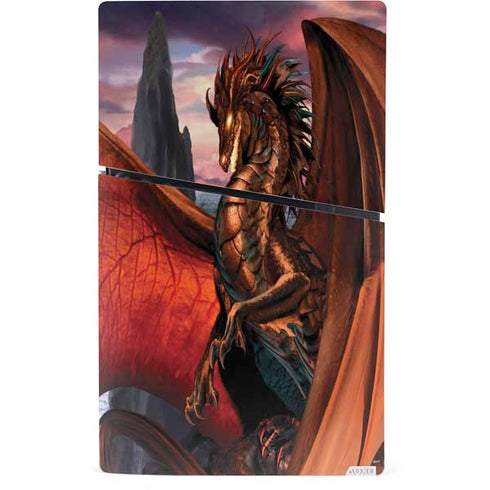 Coppervein Dragon by Ruth Thompson PS5 Slim Digital Edition Console Skin