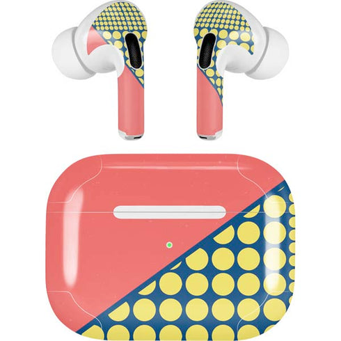 Coral Diagonal Split AirPods Skins