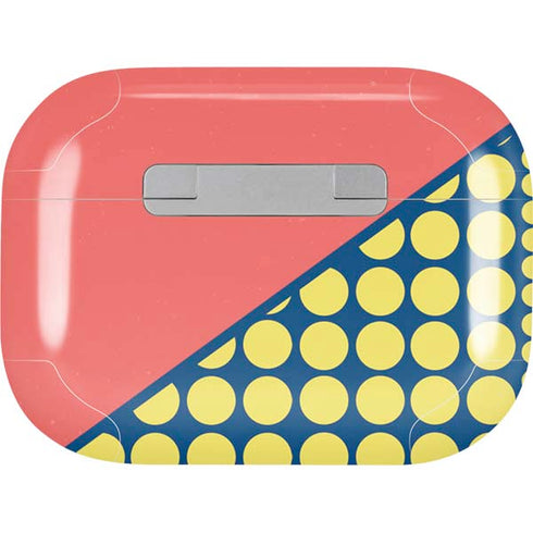 Coral Diagonal Split AirPods Skins
