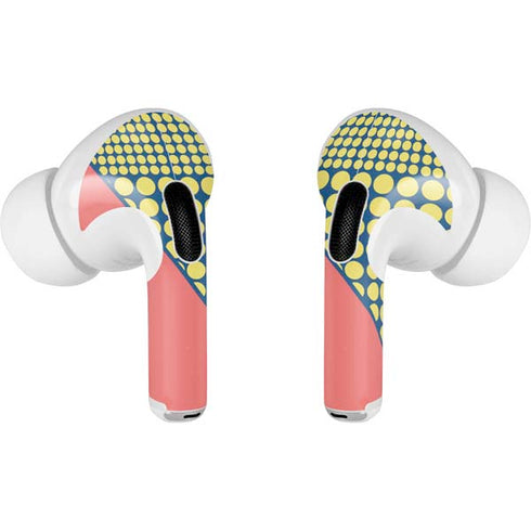 Coral Diagonal Split AirPods Skins