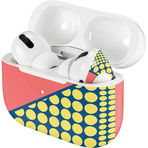Coral Diagonal Split AirPods Skins