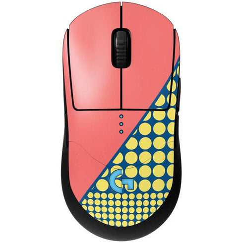 Coral Diagonal Split G Pro Wireless Gaming Mouse Skin