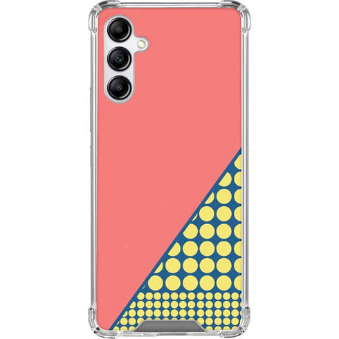Coral Diagonal Split Gabb Phone 4 Clear Case