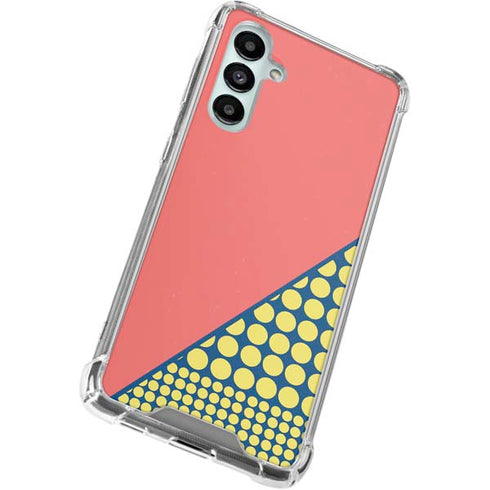 Coral Diagonal Split Galaxy A16 5G Clear Case