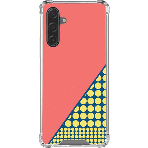 Coral Diagonal Split Galaxy A17 Clear Case