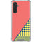 Coral Diagonal Split Galaxy A17 Clear Case