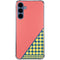Coral Diagonal Split Galaxy A35 5G Clear Case