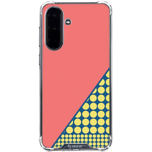 Coral Diagonal Split Galaxy A36 5G Clear Case