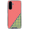 Coral Diagonal Split Galaxy A36 5G Clear Case