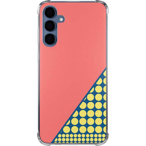 Coral Diagonal Split Galaxy A55 5G Clear Case