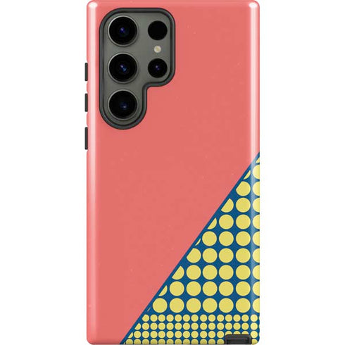 Coral Diagonal Split Galaxy S23 Ultra Pro Case