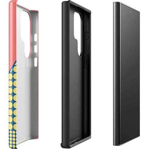 Coral Diagonal Split Galaxy S23 Ultra Pro Case