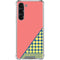 Coral Diagonal Split Galaxy S24 FE Clear Case
