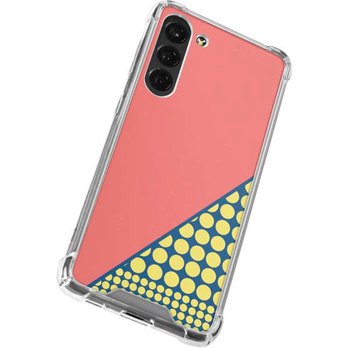 Coral Diagonal Split Galaxy S24 FE Clear Case