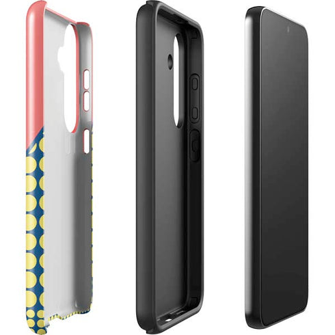 Coral Diagonal Split Galaxy S25 Impact Case