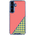Coral Diagonal Split Galaxy S25 Clear Case