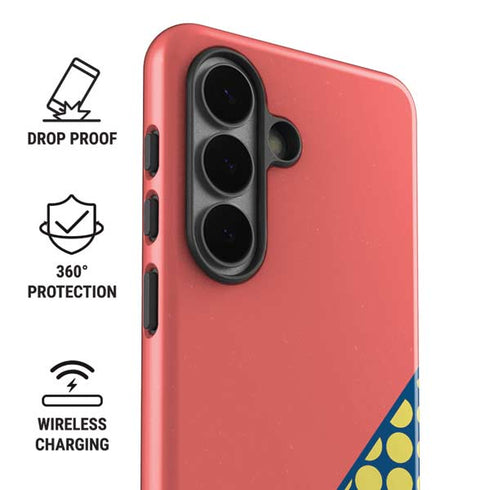 Coral Diagonal Split Galaxy S26 Plus Impact Case