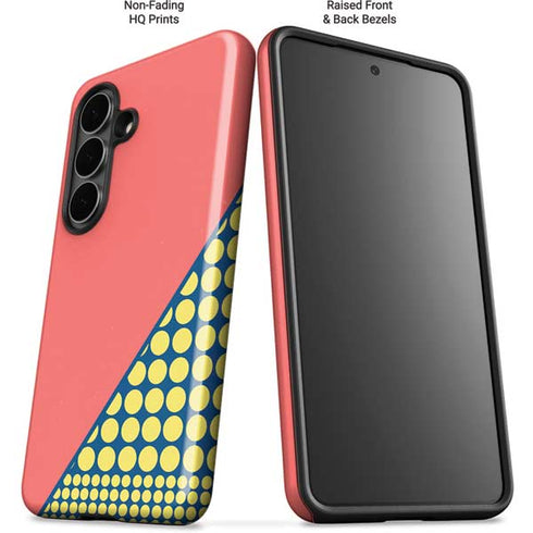 Coral Diagonal Split Galaxy S26 Plus Impact Case