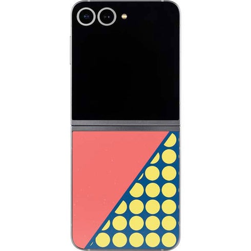 Coral Diagonal Split Galaxy Z Flip6 Skin