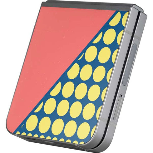 Coral Diagonal Split Galaxy Z Flip6 Skin