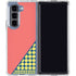 Coral Diagonal Split Galaxy Z Fold5 5G Clear Case